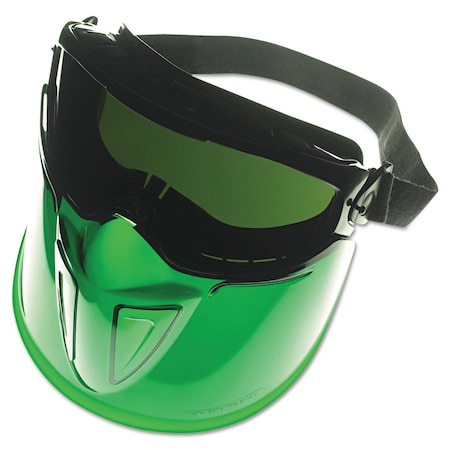 Kleenguard V90 Series Face Shield, Black Frame, Dark Green Lens, Anti-Fog 18633